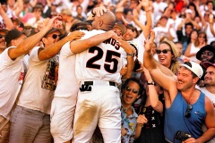 Barry Bonds Celebrates